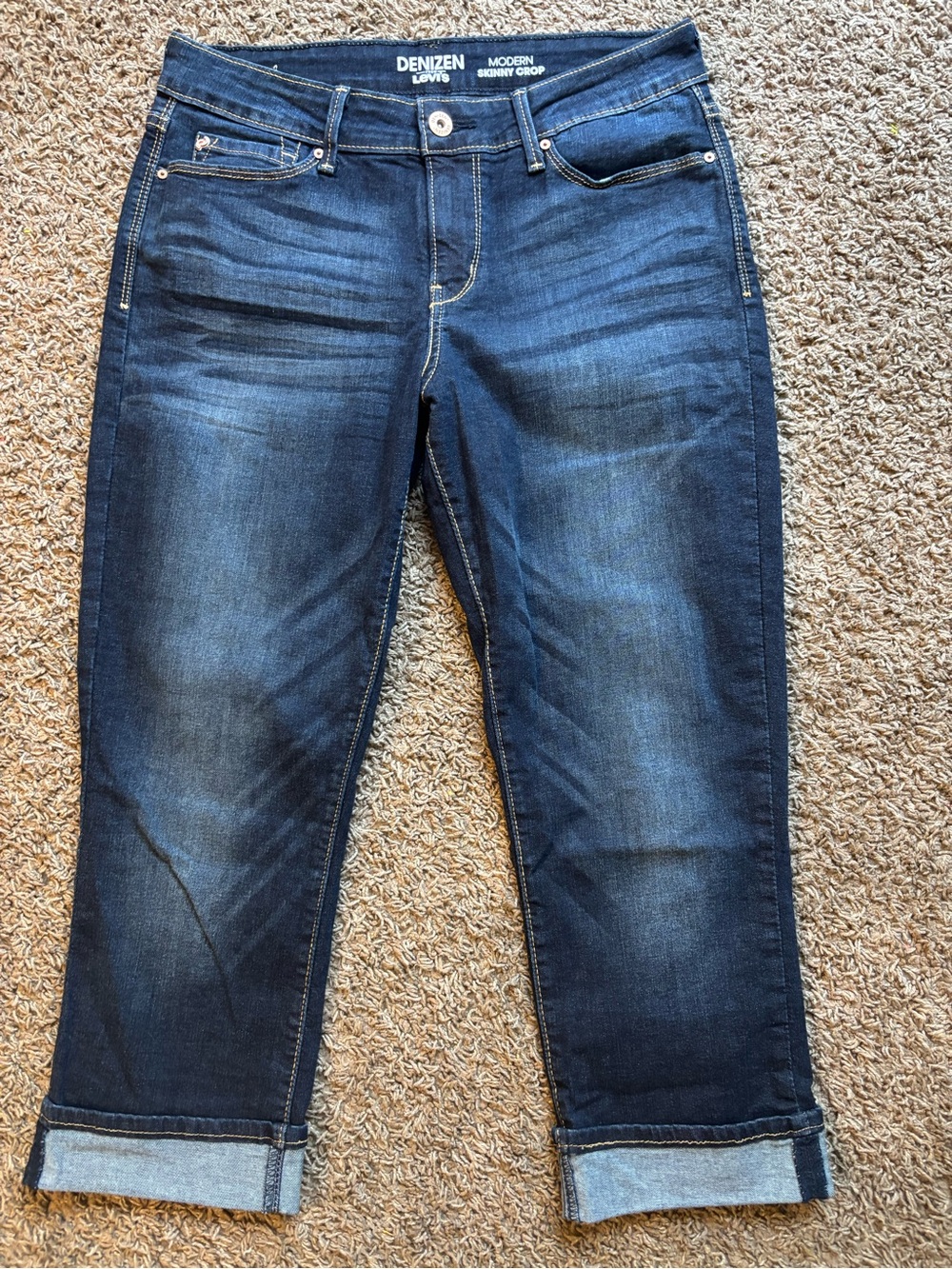 Denizen from Levi's Women's Modern Skinny Crop Jeans - Dark Blue